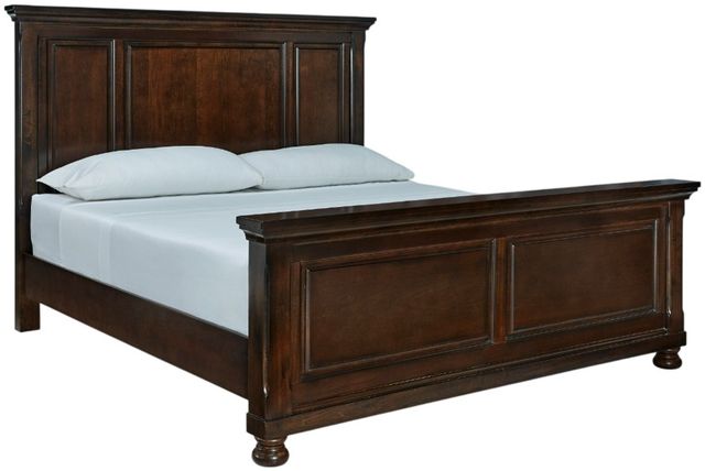Millennium® by Ashley® Porter Rustic Brown California King Panel Bed-1