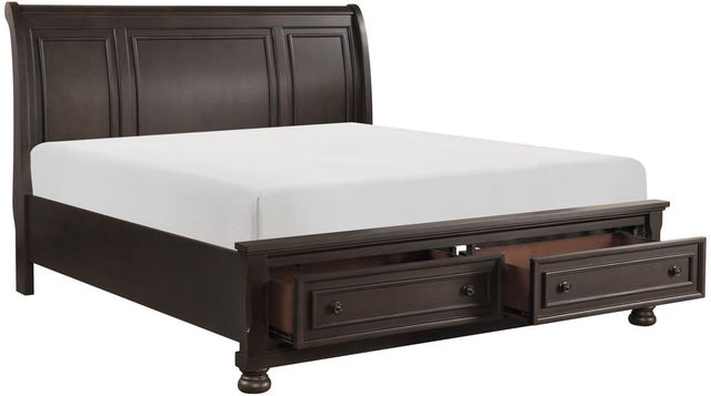 Homelegance® Begonia Grayish Brown California King Storage Platform Bed-3