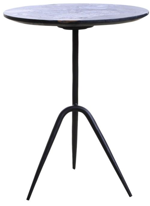Home Trends & Design Sperre Black/Gray Septarian Side Table -1