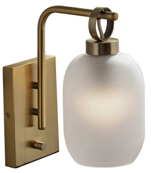 Adesso® Lancaster Antique Brass Wall Lamp-0