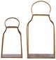 A & B Home 2-Piece Antique Gold King Cottage Lantern Set-1