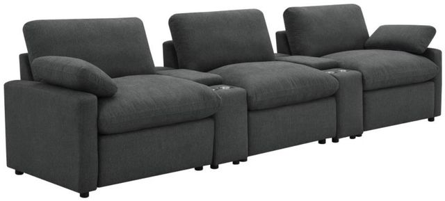 Coaster® Collins 5-Piece Dark Gray Power Reclining Theater-0