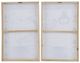 A & B Home 2-Piece Beige/White Rectangular Canvas Map Wall Art Set-4