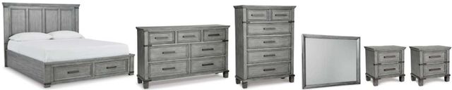Signature Design by Ashley® Russelyn 6-Piece Gray Queen Storage Bed Set-0