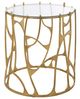 Uttermost® Ritual Glass Top Side Table with Aged Gold Base-0