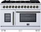 FORNO® Capriasca Series Alta Qualita 48" White Pro Style Dual Fuel Range-0