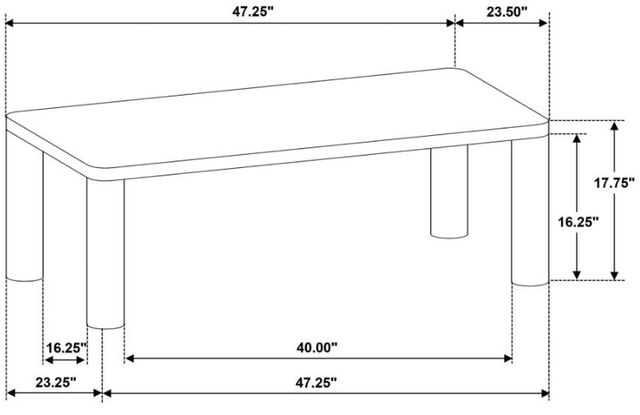 Coaster® Castlewood Brown Oak Coffee Table-2