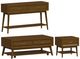 Elements International Santa Barbara 3-Piece Walnut Rectangular Occasional Table Set-0