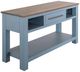 International Furniture Direct Alban Brown Sofa Table with Blue Base-0