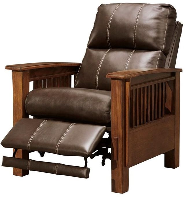 Signature Design by Ashley® Cowlitz Chocolate High Leg Recliner-2