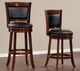 Homelegance® Shapel Black/Dark Cherry Swivel Pub Height Chair-1