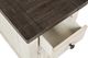 Jofran Inc. Madison County Barnwood Chairside Table with Vintage White Base-1