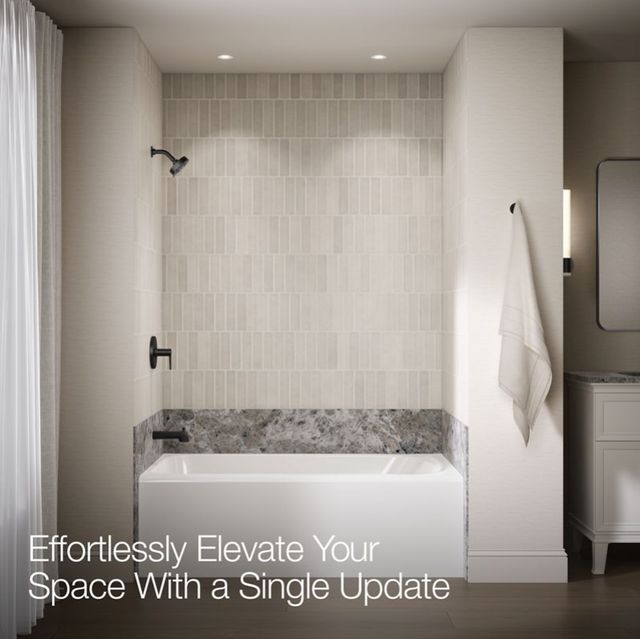 KOHLER® Pitch® Rite-Temp® Matte Black Bath and Shower Trim Kit-3