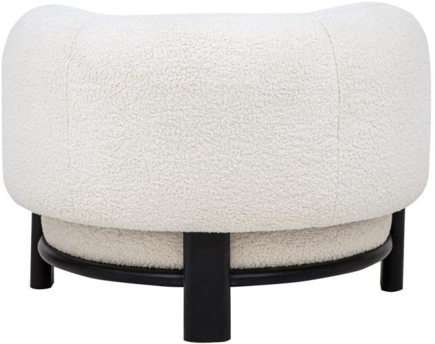 Coaster® Lawler Black/Ivory Upholstered Barrel Back Accent Chair-2
