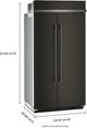 KitchenAid® 42" 25.5 Cu. Ft. Black Ore Built In Side-by-Side Refrigerator with Platinum Interior-3