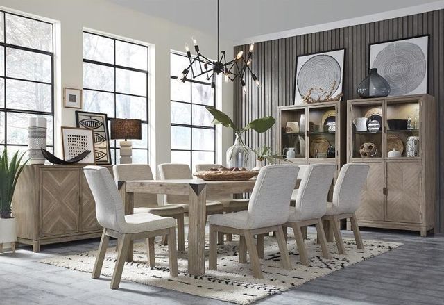 Magnussen Home® Ainsley Cerused Khaki Rectangular Dining Table-1