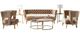 VIG Furniture Divani Casa Courtney Beige/Gold Fabric Lounge Chair-1