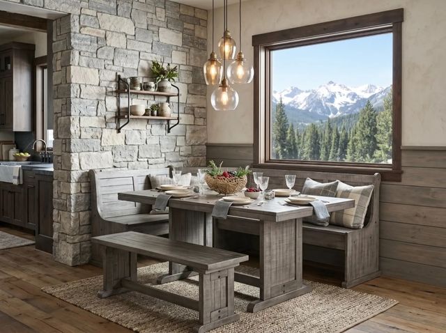 Sunny Designs™ 4-Piece Alpine Gray Breakfast Nook Set-1