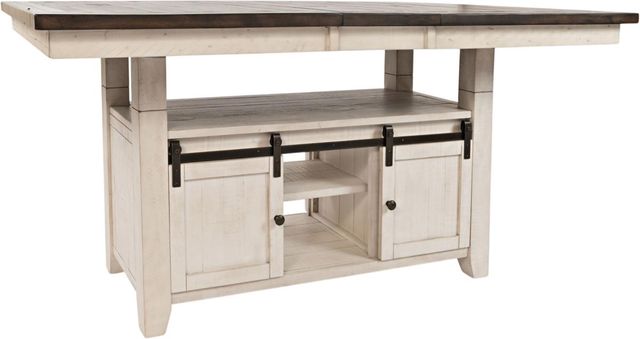 Jofran Inc. Madison County 5-Piece Vintage White Counter Dining Table Set-2