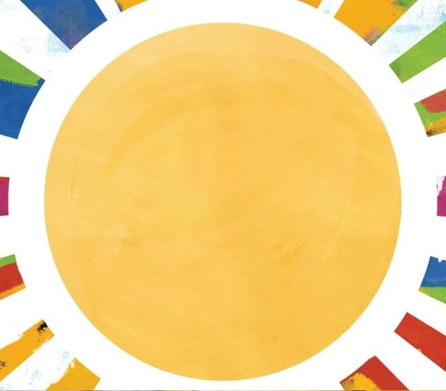 Classy Art Coloful Sun by Linda Woods Wall Art-1