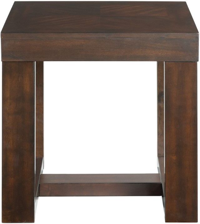 Elements International Hardy Cherry End Table-3