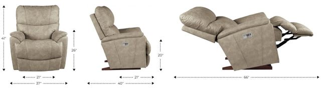 La-Z-Boy® Trouper Camel Power Rocking Recliner with Headrest and Lumbar-2