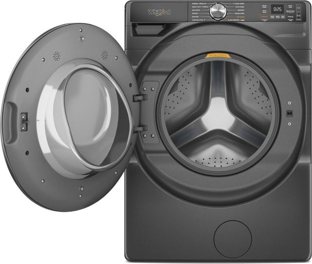 Whirlpool® 5 Cu. Ft. Volcano Black Front Load Washer -1