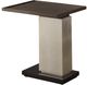Universal Explore Home™ Lucia Otter Silver Side Table with Dark Walnut Base-4