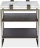 Magnussen Home® Paradox Pearl White Rectangular End Table with Platinum Frame -1
