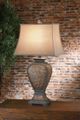 Crestview Collection Tooled Leather Brown Table Lamp-1