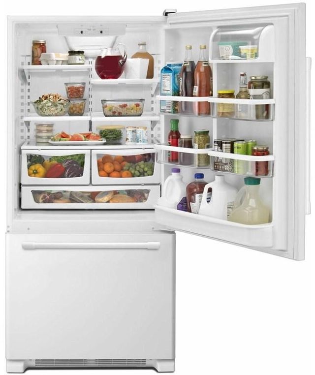 Maytag® 30 in. 18.6 Cu. Ft. White Bottom Freezer Refrigerator-2