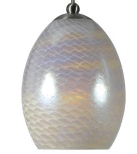 Cal® Lighting & Accessories Uni Pack White Irridescence Pendant-1