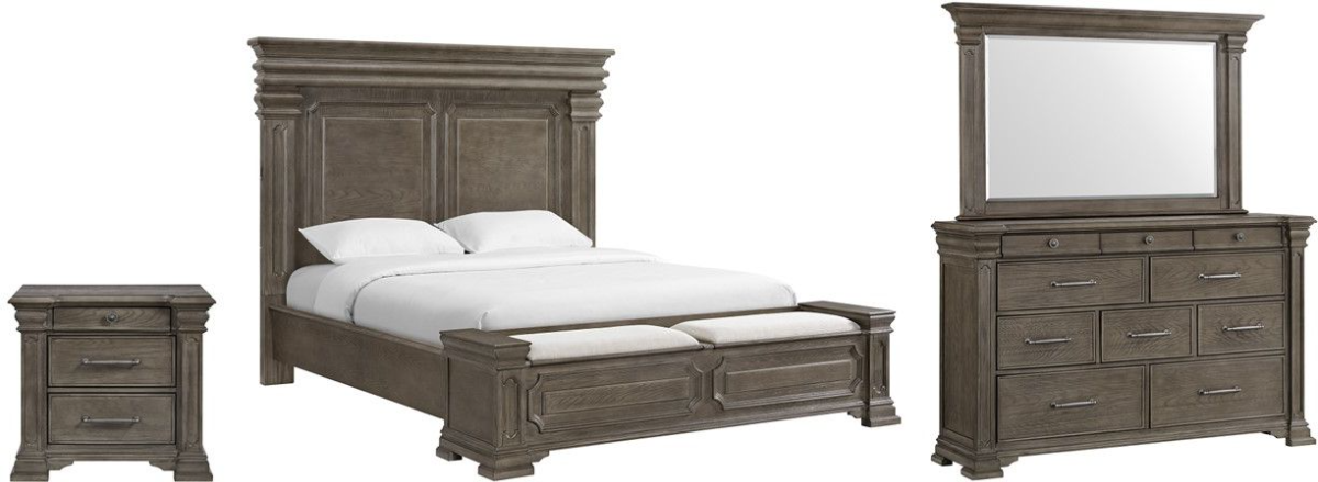 くりマン〜ページ Elements International Kings Court 4-Piece Grey King Storage