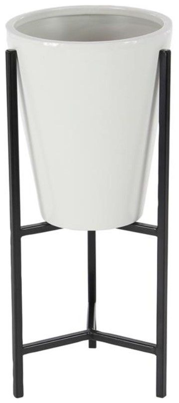 Deco Marche 3-Piece Black/White Planter Set-1
