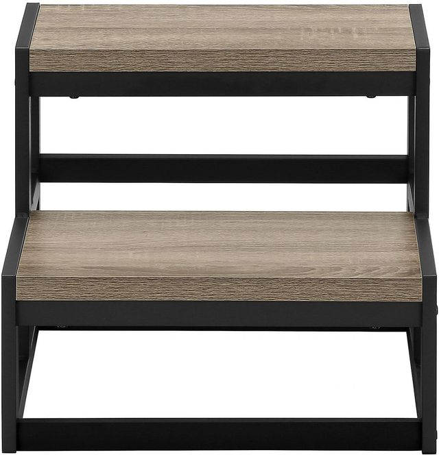 Monarch Specialties Inc. Black/Dark Taupe Step Stool-1