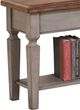 Winners Only® Barnwell Brown Top Chairside Table with Gray Base-1