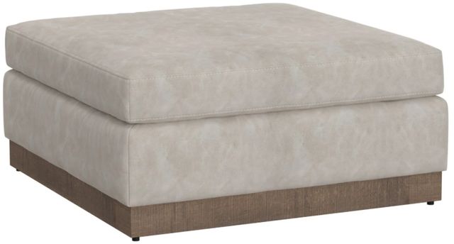 International Furniture Direct Georgia Ivory Square Ottoman-0