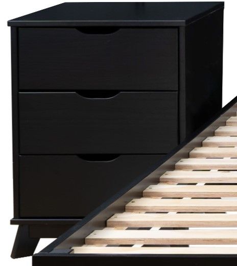 Powell® Portix 3-Piece Black Queen Simple Bedroom Set-1