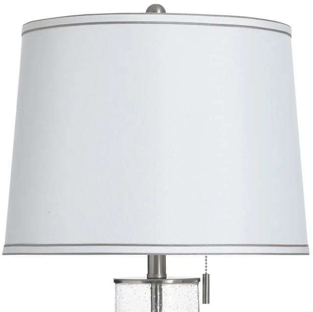 Stylecraft Clear Seeded and Brushed Steel Table lamp-4