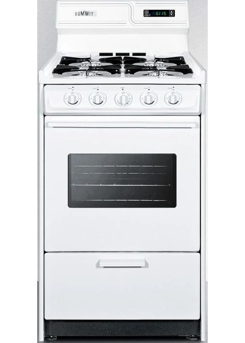 Summit® 20" White Freestanding Gas Range-0