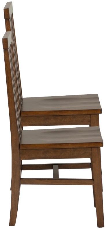 Linon Tory 2-Piece Walnut Dining Chair Set-4