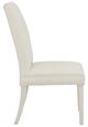 Fairfield® Customizable Entree Dining Concave Tall Back Dining Chair with Linen Legs and Buttons-2