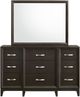 Elements International Beaumont Merlot Dresser and Mirror-1