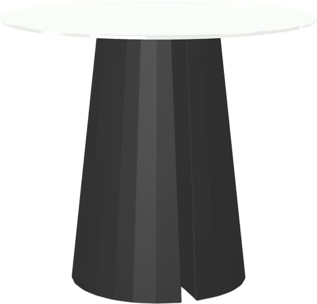 Amisco Customizable Gemma 42" Round Counter Height Pub Table with 0.5" White Glass Top-0