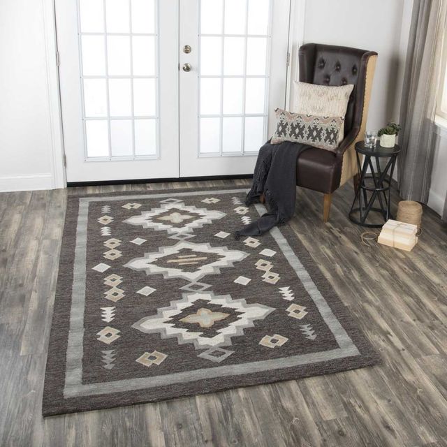 Rizzy Home Mesa Gray 5'x8' Rectangular Rug-4
