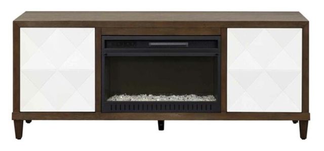 Martin Furniture Stellar Dark Brown/White Fireplace TV Stand-2