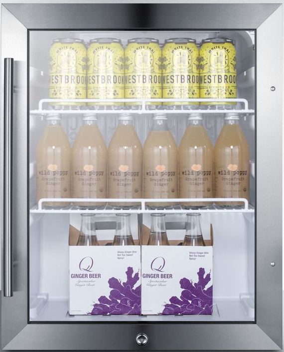 Summit® Commercial 19" 2.1 Cu. Ft. Stainless Steel Frame Compact Outdoor Beverage Center-1