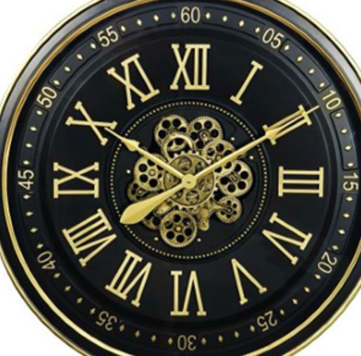 Signature Design by Ashley® Dairton Black/Gold Wall Clock-1
