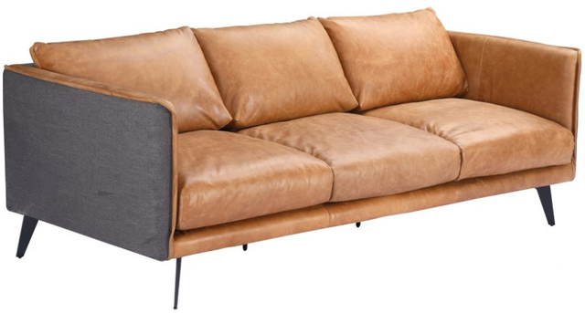 Moe's Home Collection Messina Cognac Leather Sofa-1
