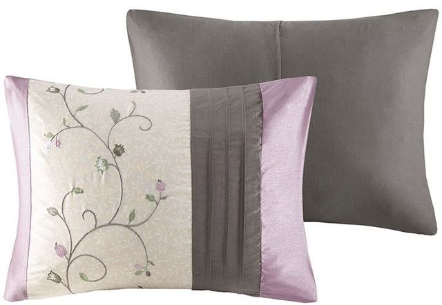 Olliix by Madison Park Serene 7 Piece Purple King Embroidered Comforter Set-3